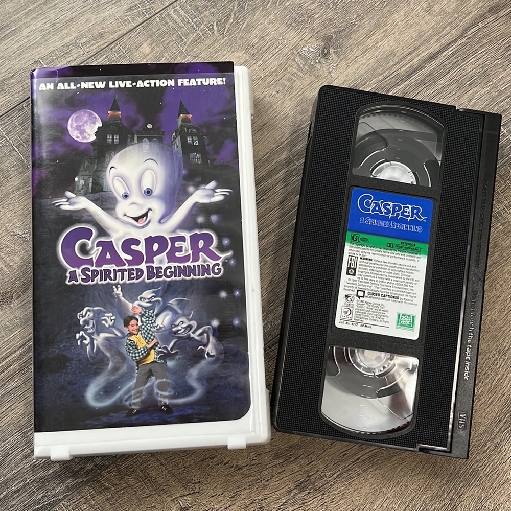 CASPER the Friendly Ghost VHS Tape 1997 Clamshell~Bundle 2 For $20 Listi…